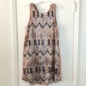 Gorgeous Everly blush pink sequin dress